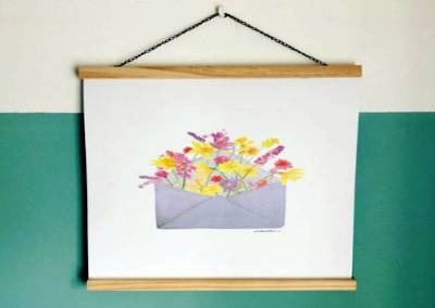 Poster Bloemen Post